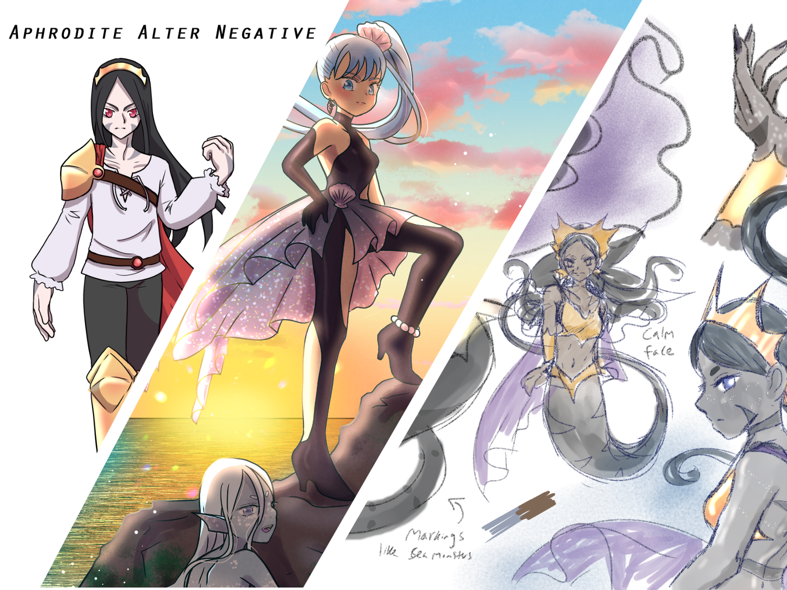 Aphrodite Alter Negative -Manga storyline, character designs and branding
