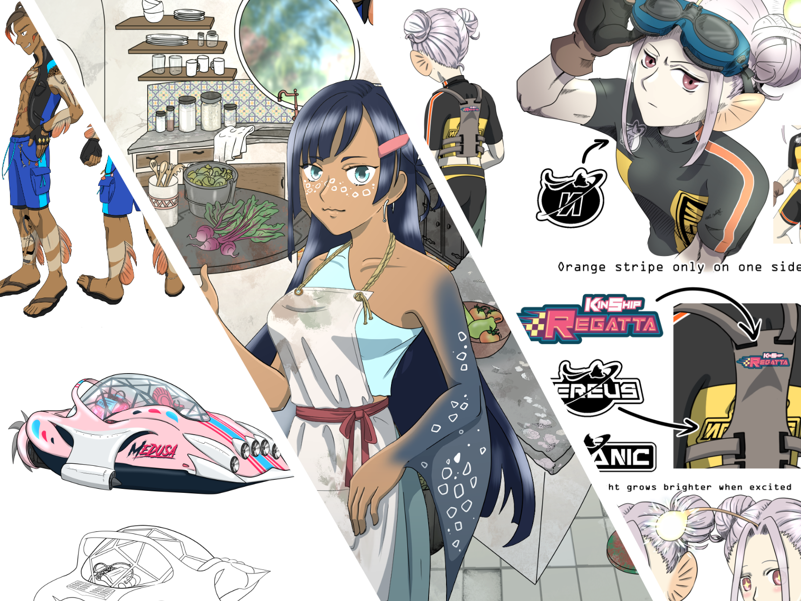 Novakin - Manga worldbuilding, character designs and script