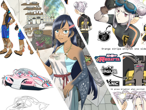 Novakin - Manga worldbuilding, character designs and script